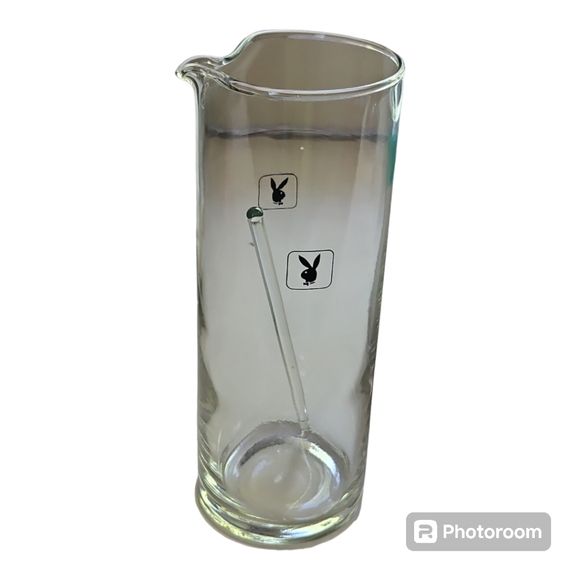 Vintage Playboy Martini Pitcher W/ Napkins & Olive Picks - Picture 2 of 9